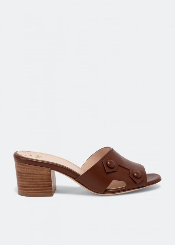 

Мюли PRIVATE COLLECTION Leather mules, коричневый