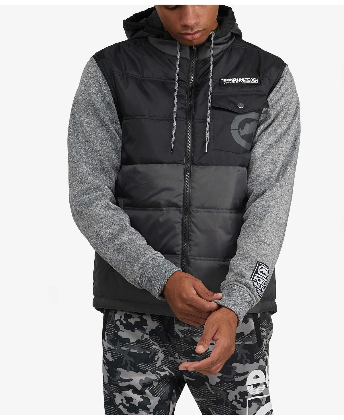 

Мужская верхняя куртка heavy hybrid Ecko Unltd, мульти, Серый