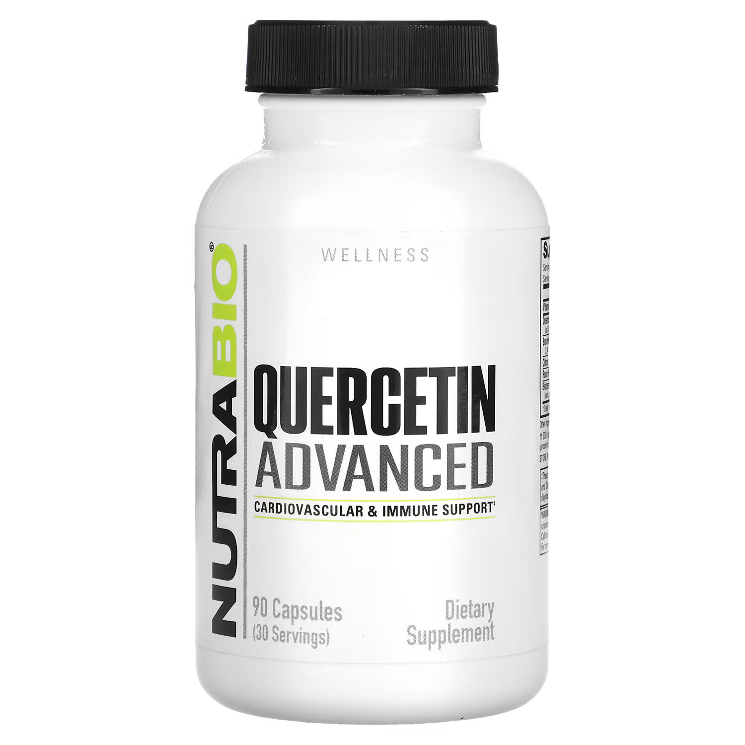 

NutraBio Labs, Wellness, улучшенный кверцетин, 90 капсул