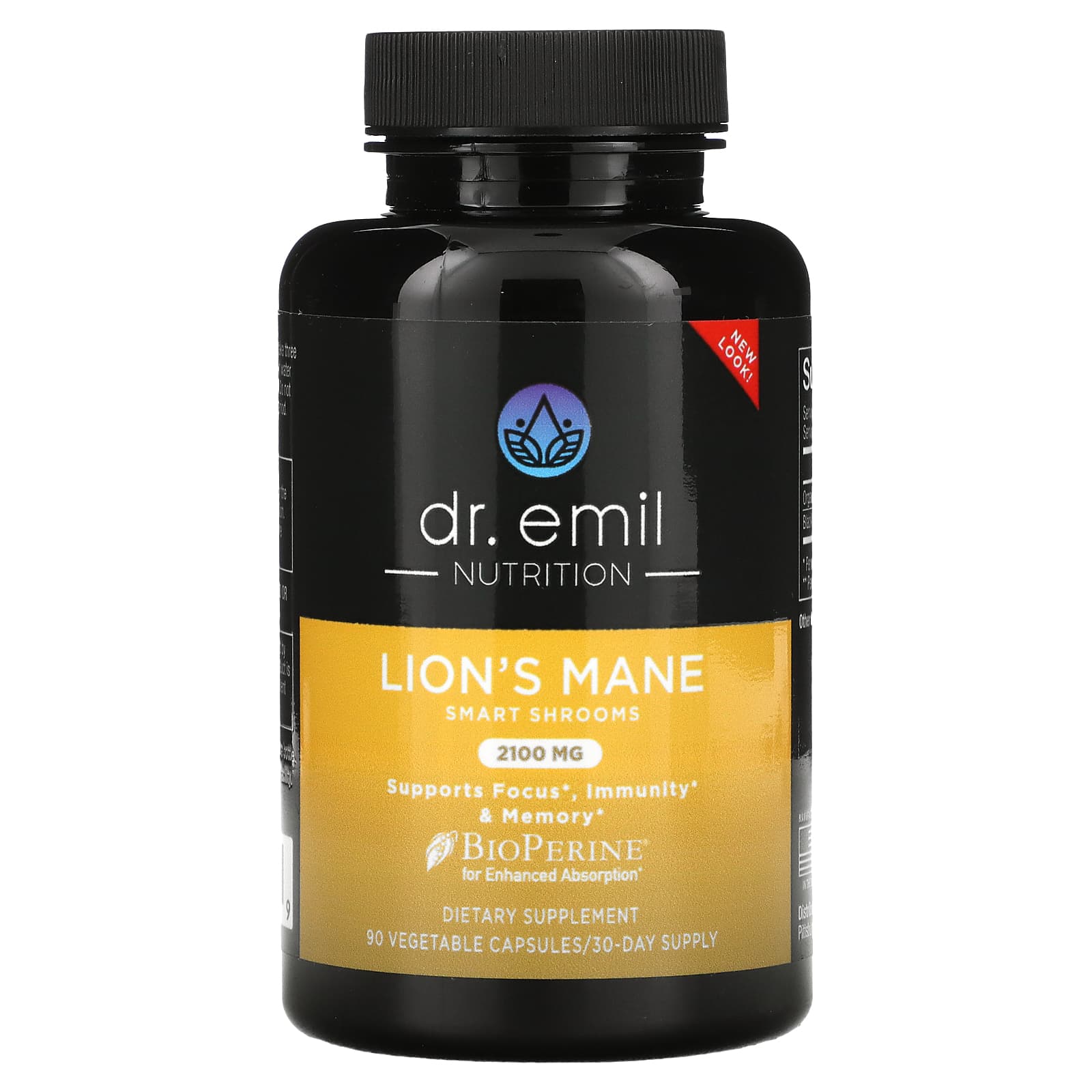 Пищевая Добавка Dr Emil Nutrition Lion's Mane Smart Shrooms, 90 растительных капсул dr emil nutrition коллаген 90 капсул