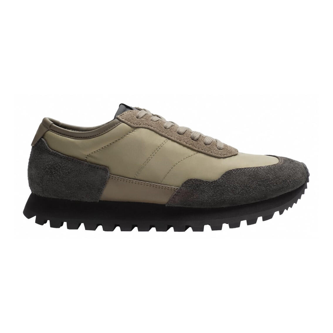 

Кроссовки Zara Origins Leather Running, зеленый хаки