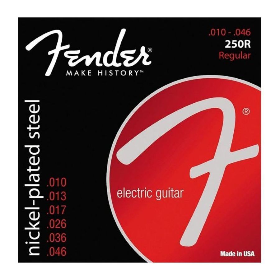 Струны Fender 250R для электрогитары никелированная сталь (стандартный калибр 10-46)