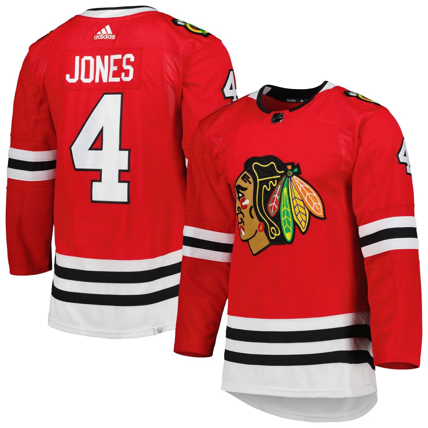 

Мужская красная майка Seth Jones Chicago Blackhawks Primegreen Authentic Pro Home Player adidas, Красный