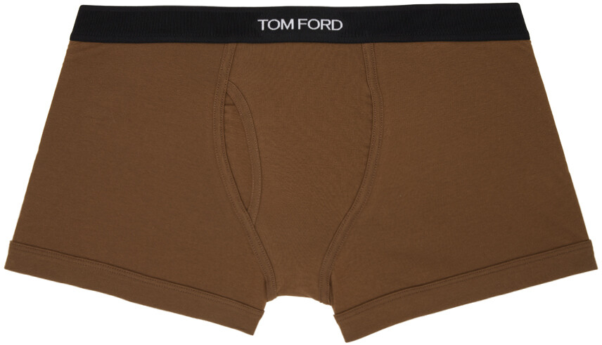 

Коричневые жаккардовые боксеры TOM FORD