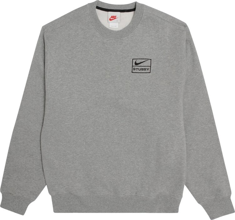 Nike x Stussy NRG BR Crew Fleece Grey CDEK.Shopping