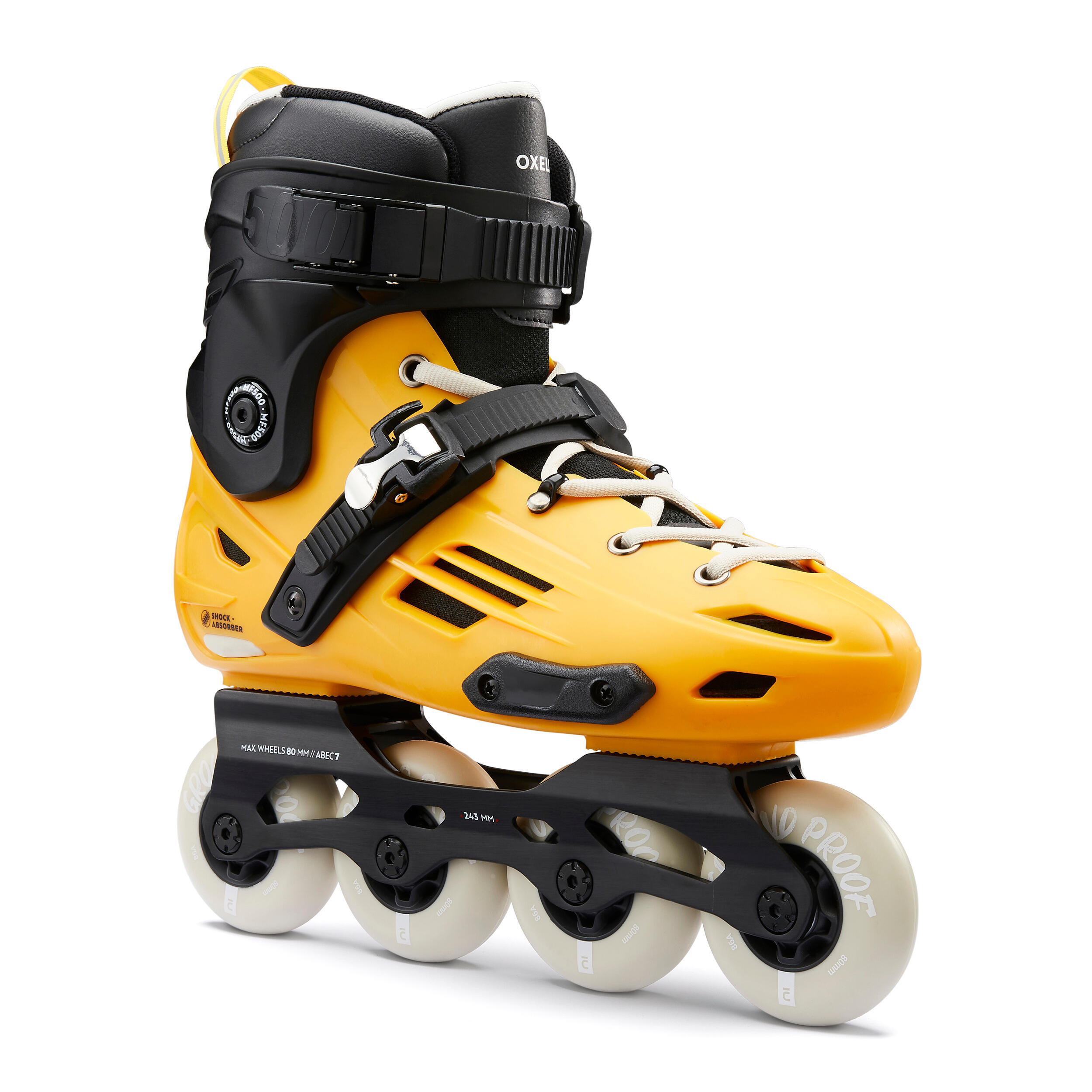 Роликовые коньки Inline Freeride MF500 взрослые желтые OXELO, желтый –  заказать с доставкой из-за рубежа через онлайн-сервис «CDEK.Shopping»