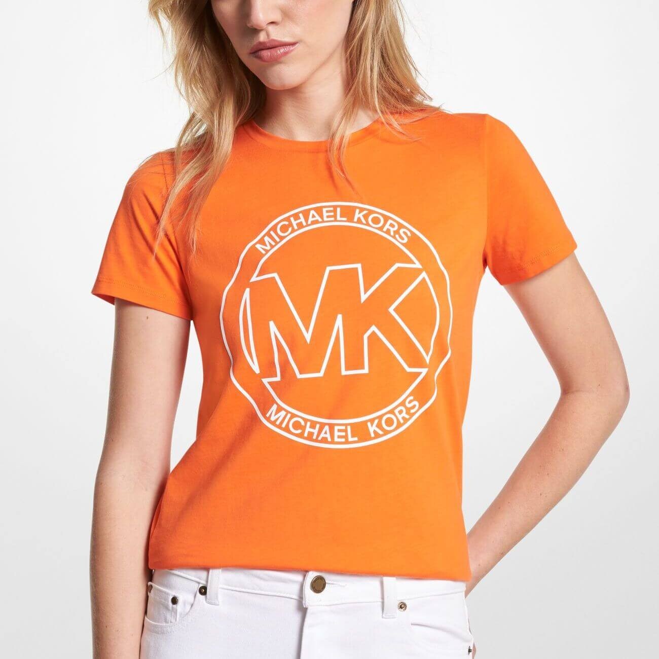 

Футболка Michael Michael Kors Logo Charm Print Organic Cotton, оранжевый