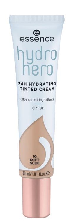 Essence Hydro Hero 24h Hydrating Tinted Cream ВВ крем для лица, 10 Soft Nude тональный крем для лица essence hydro hero 10