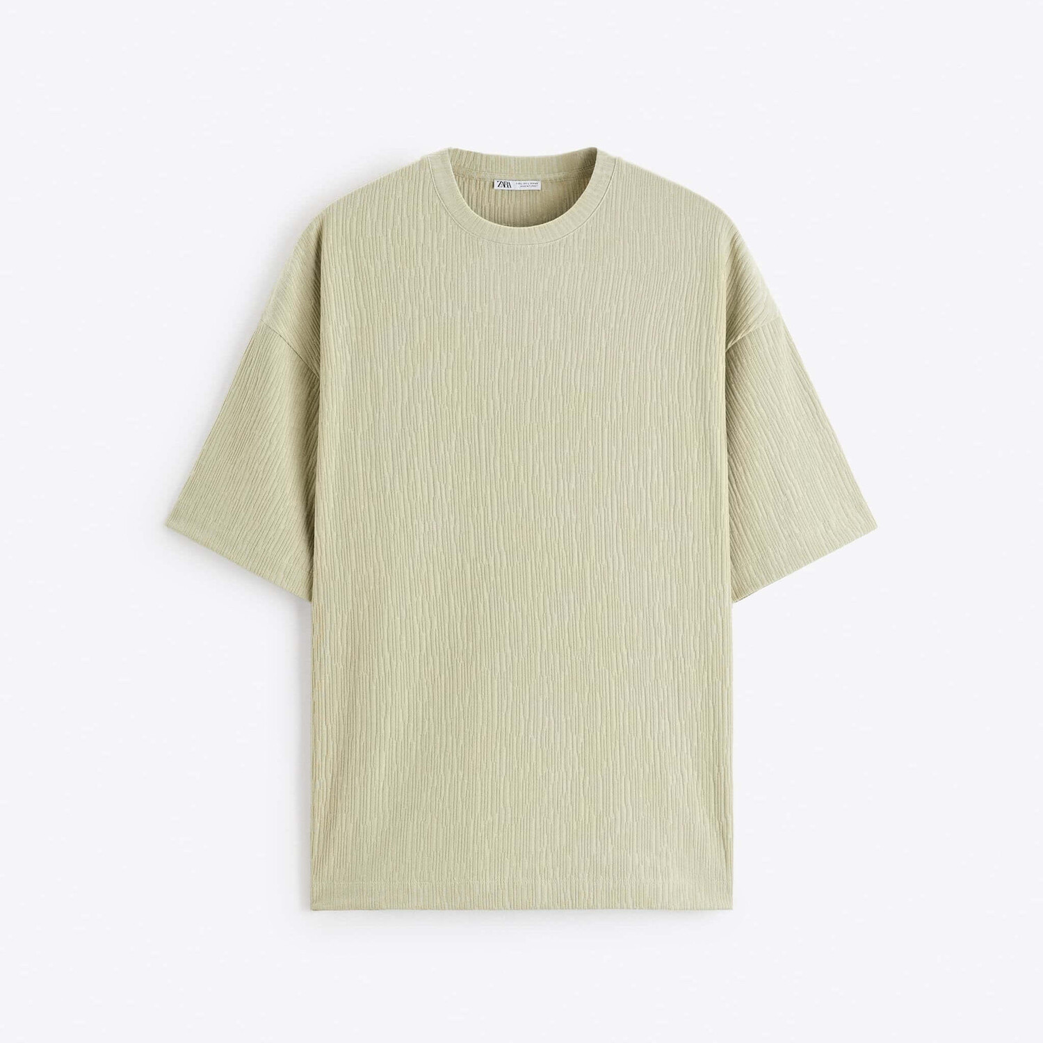 

Футболка Zara Textured, светло-зеленый