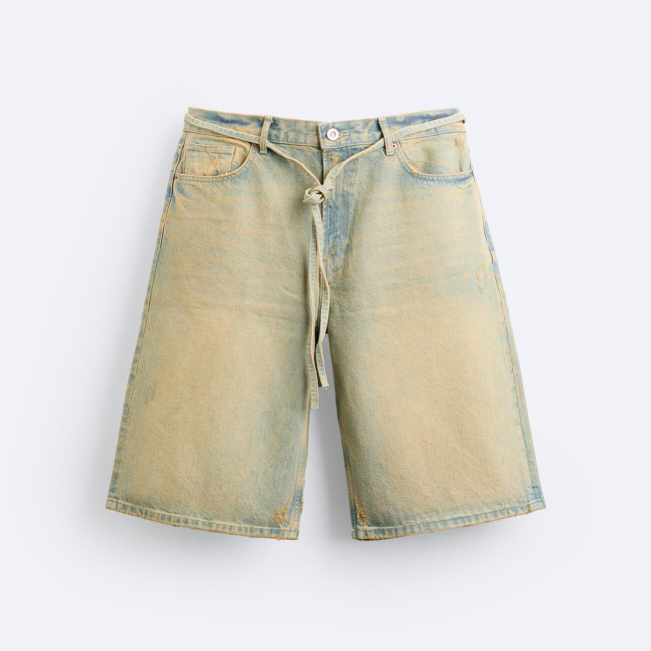

Шорты Zara Overdyed Bermuda, песочный/голубой
