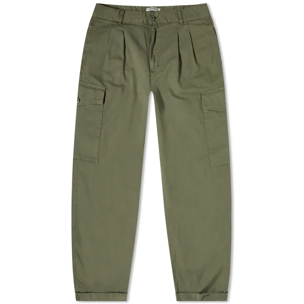 Брюки Carhartt WIP Collins, зеленый брюки carhartt wip collins cargo темно зеленый