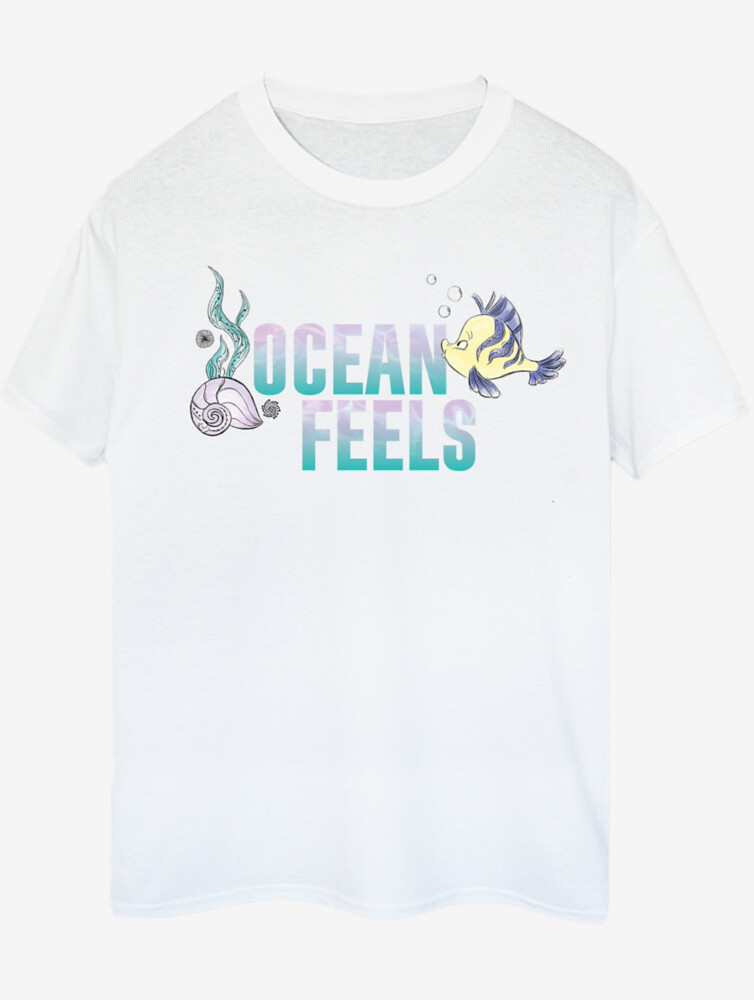 

Белая футболка Disney The Little Mermaid Ocean Feels для взрослых NW2 George., белый