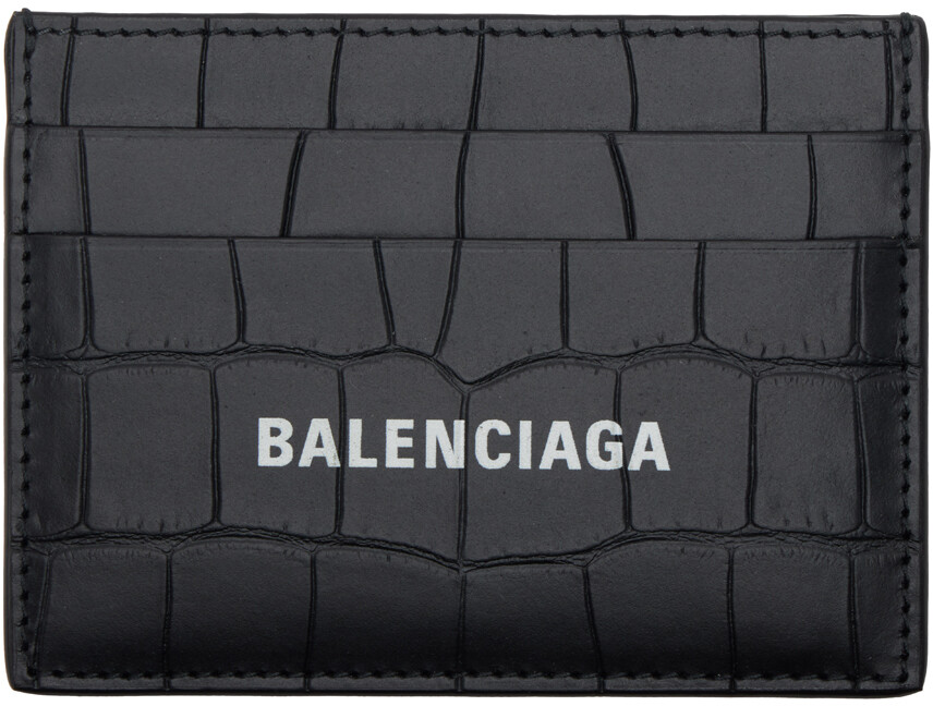 

Черный холдер для банковских карт Balenciaga