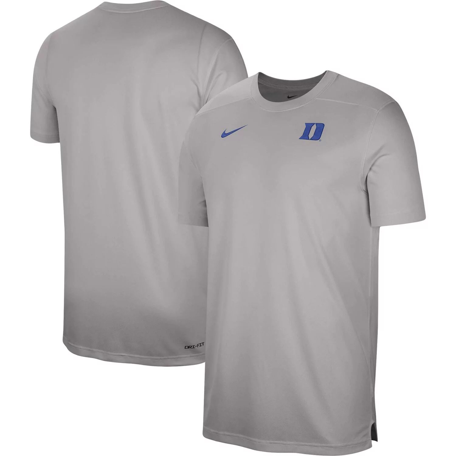 Мужская футболка Heather Grey Duke Blue Devils Sideline Coach Performance. Nike толстовка с капюшоном мужская heather grey duke blue devils team basketball spotlight performance pullover nike мульти