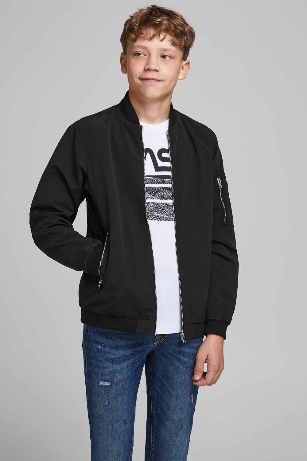 

Куртка-бомбер Jack & Jones Junior Jack & Jones, черный
