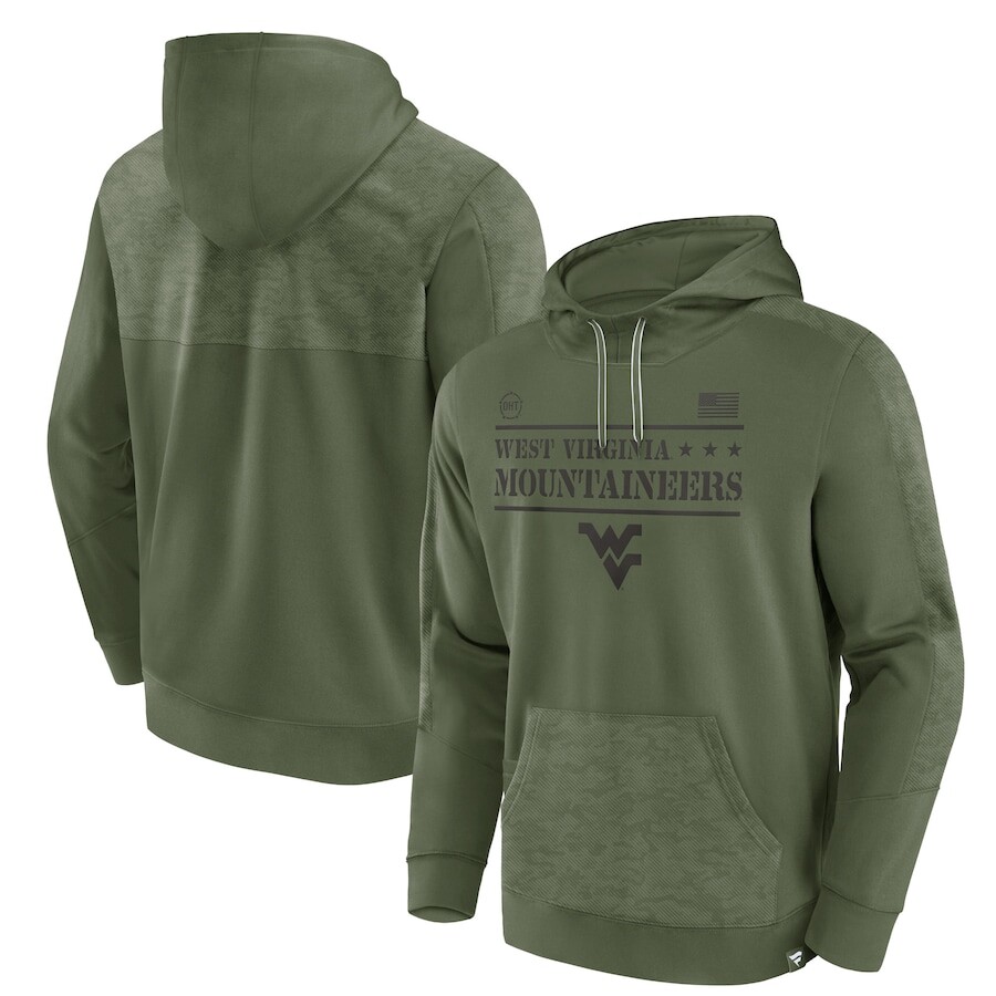 

Пуловер с капюшоном Fanatics Branded West Virginia Mountaineers, оливковый
