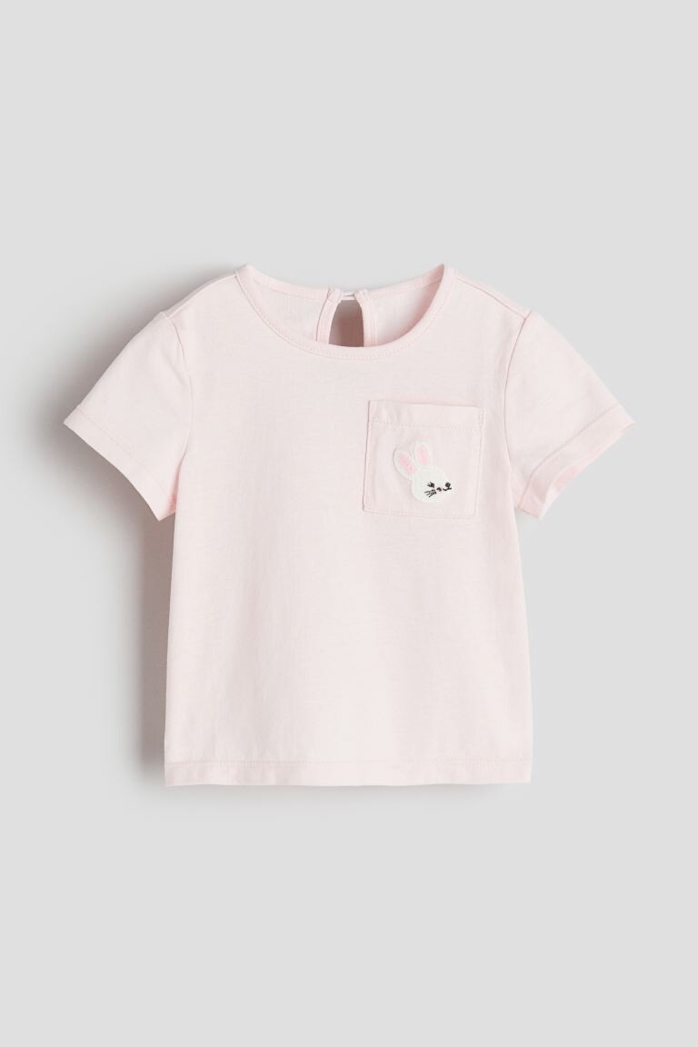 

Хлопковая рубашка с мотивом H&M, розовый