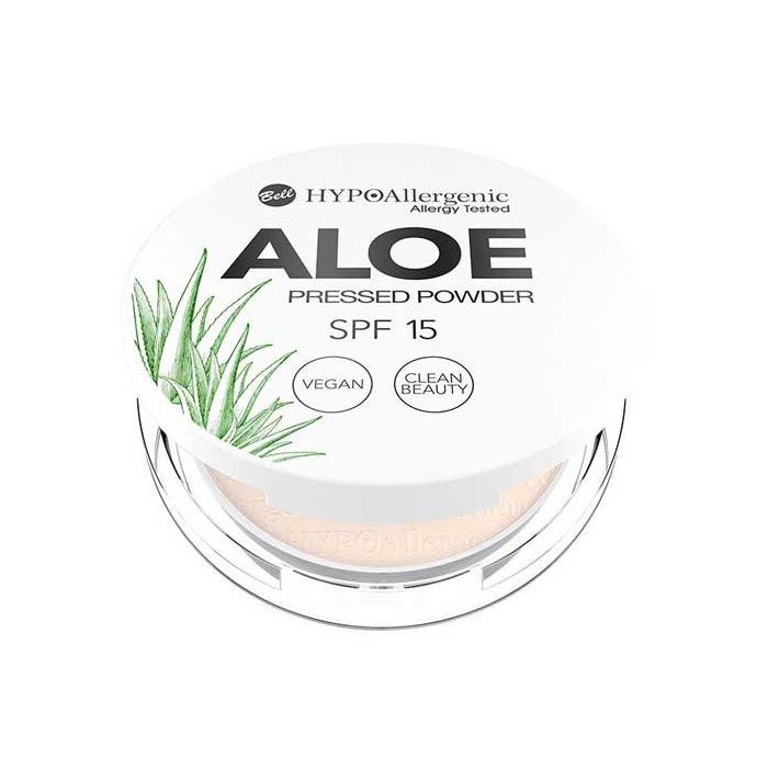 Пудра для лица Aloe Polvos Compactos Hipoalergénicos SPF15 Bell, 01 Cream
