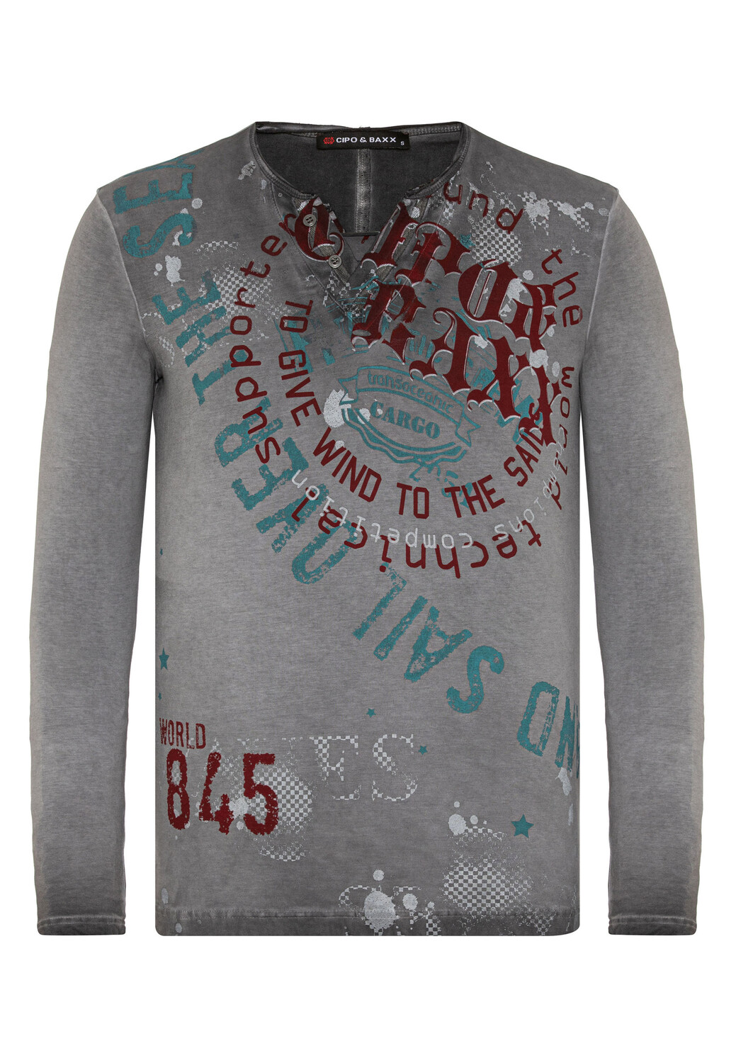 

Лонгслив Cipo & Baxx Langarmshirt, серый