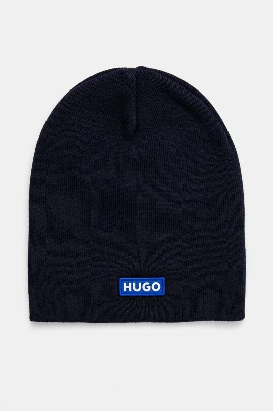 

Хлопковая шапка Hugo Blue, темно-синий