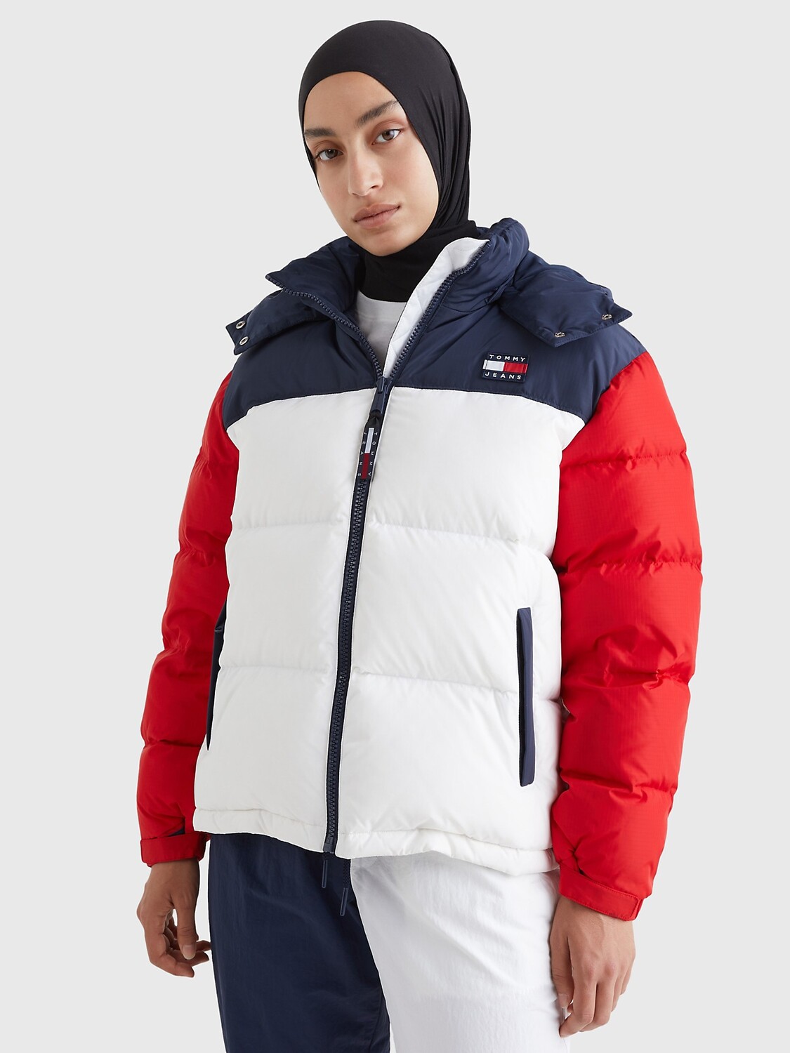 

Куртка из цветных блоков the alaska с капюшоном Tommy Hilfiger, глубокий малиновый/мульти