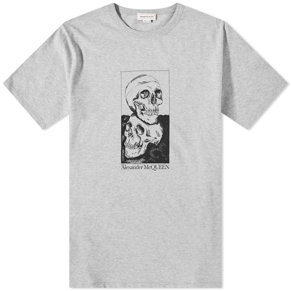 

Футболка Alexander McQueen Double Skull Logo Tee