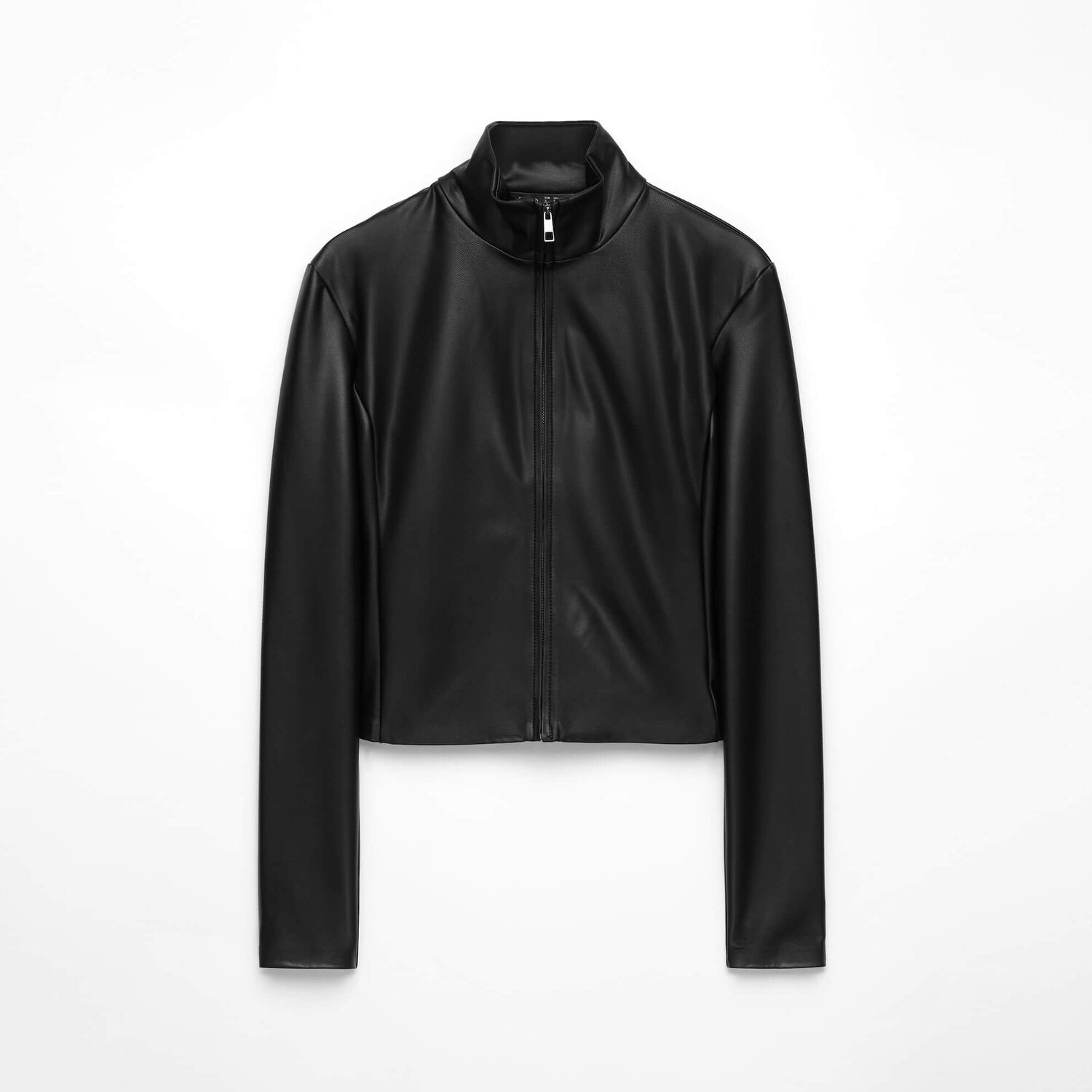 

Куртка Oysho Faux Leather, черный