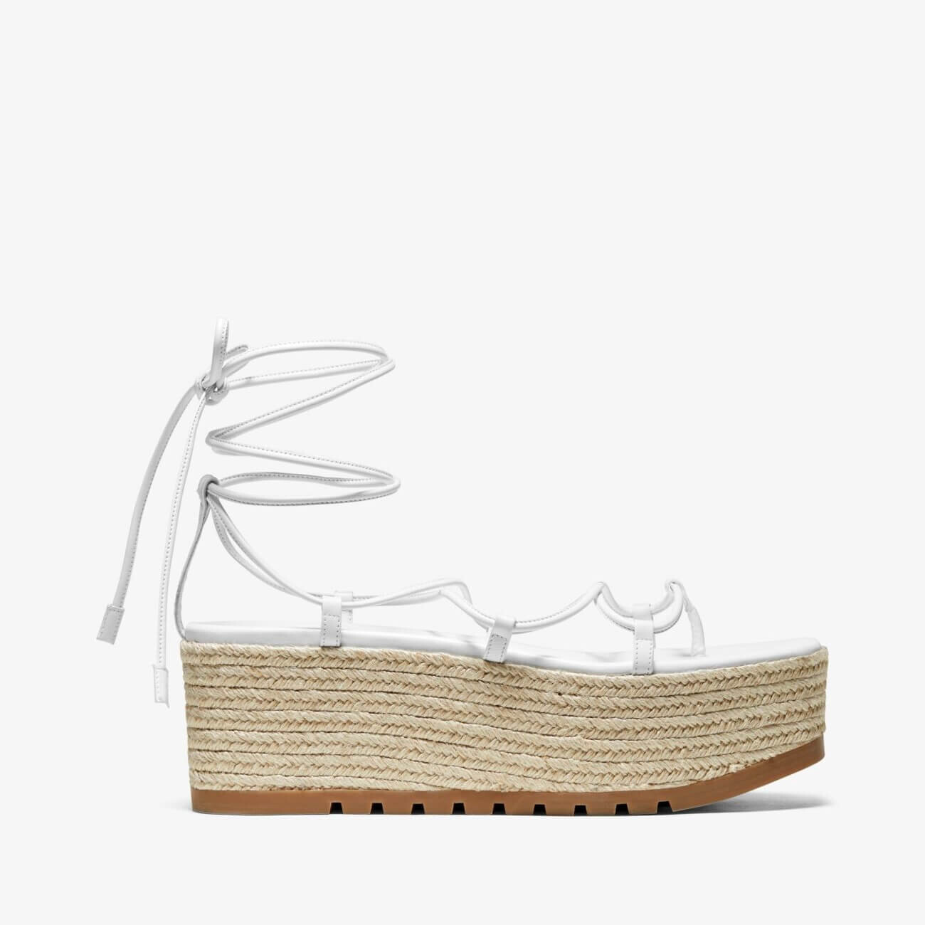 

Сандалии Michael Kors Mabal Leather Flatform, белый