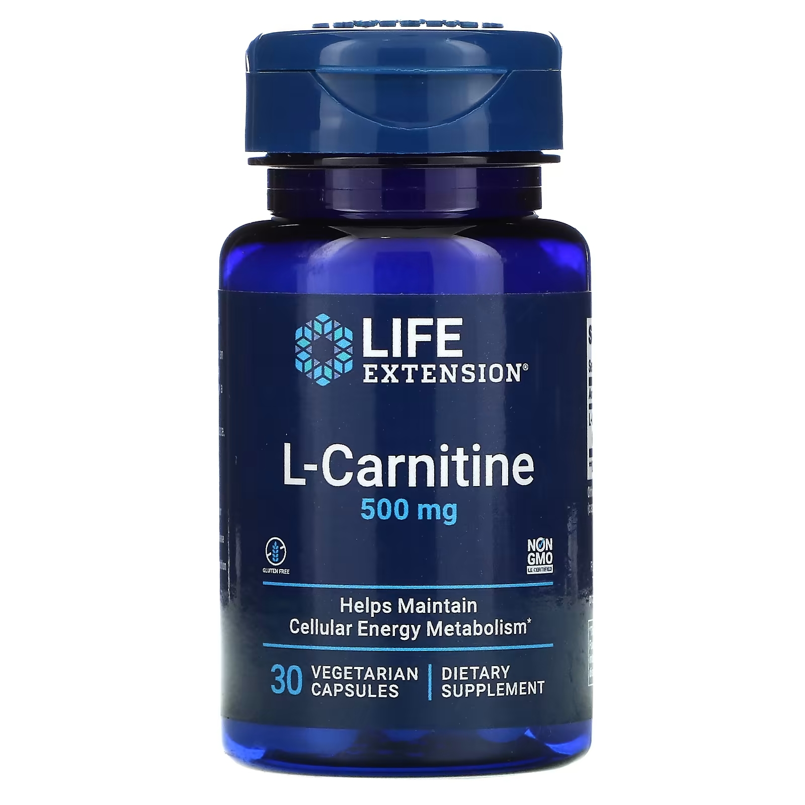 L-карнитин Life Extension, 30 вегетарианских капсул оптимизированный карнитин life extension 60 вегетарианских капсул