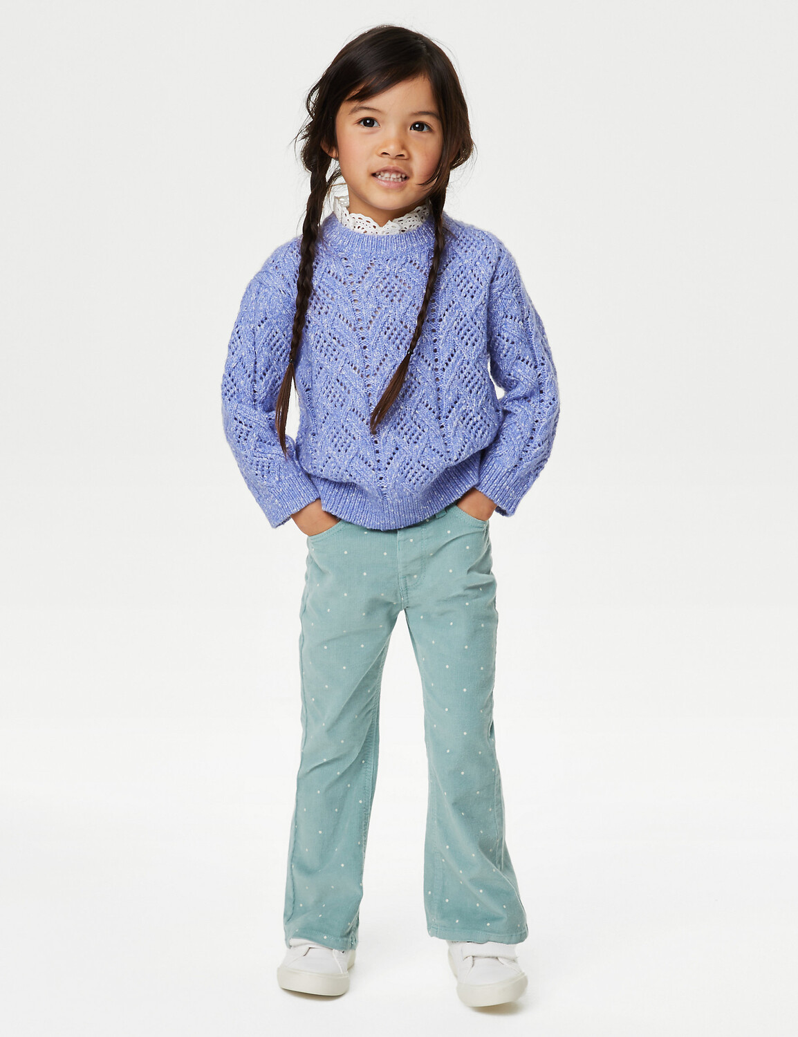 

Расклешенные брюки из хлопкового шнура (2–8 лет) Marks & Spencer