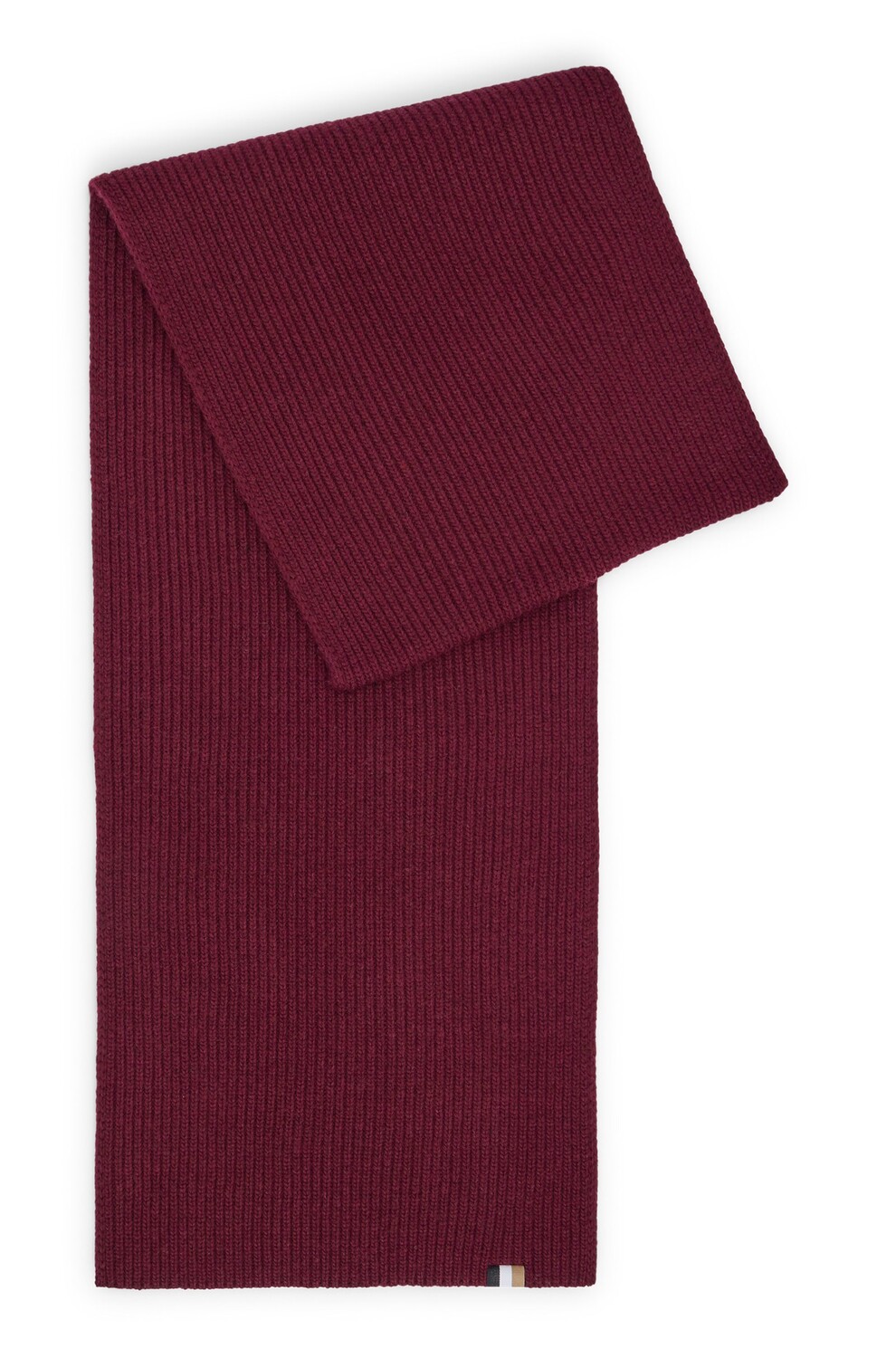 

Шарф Boss Ribbed With Signature-stripe Flag, красный