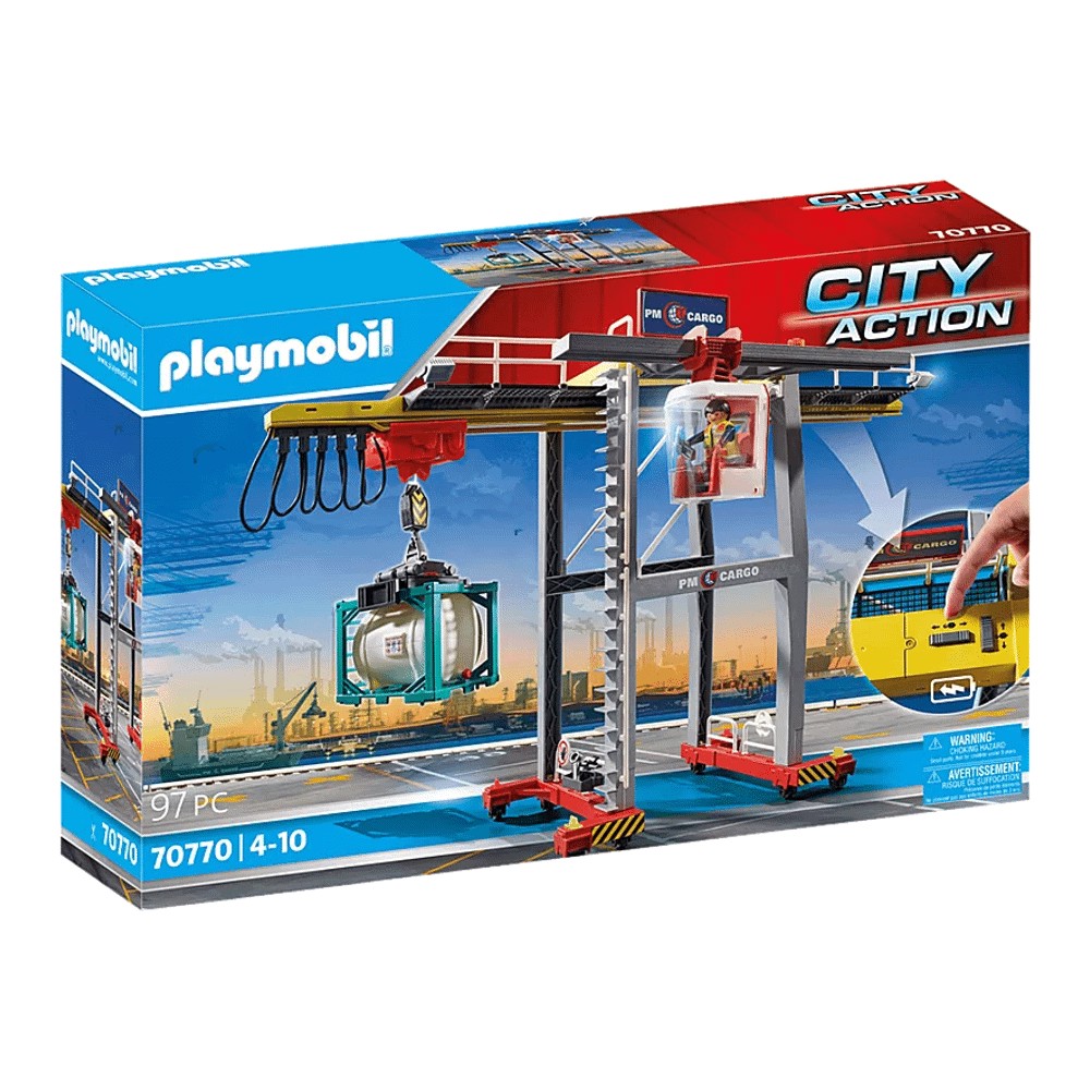 Конструктор Playmobil 70770 Мостовой кран c контейнерами козловой кран мостовой кран тросовая лебедка