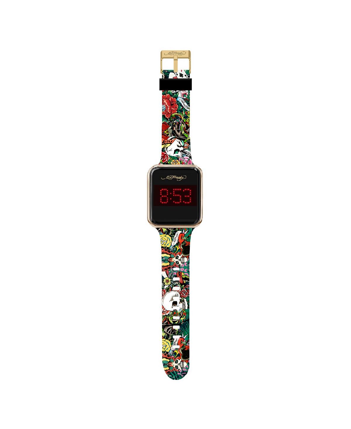 цена Мужские часы с разноцветным силиконовым ремешком 45 мм Ed Hardy