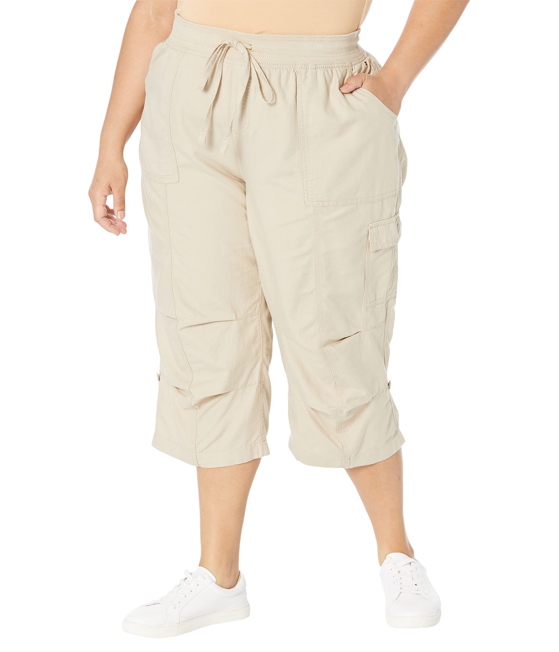 Капри Tommy Hilfiger, Plus Size Crop Cargo Pants garmenting plus size mens cargo pants 2021 summer moto