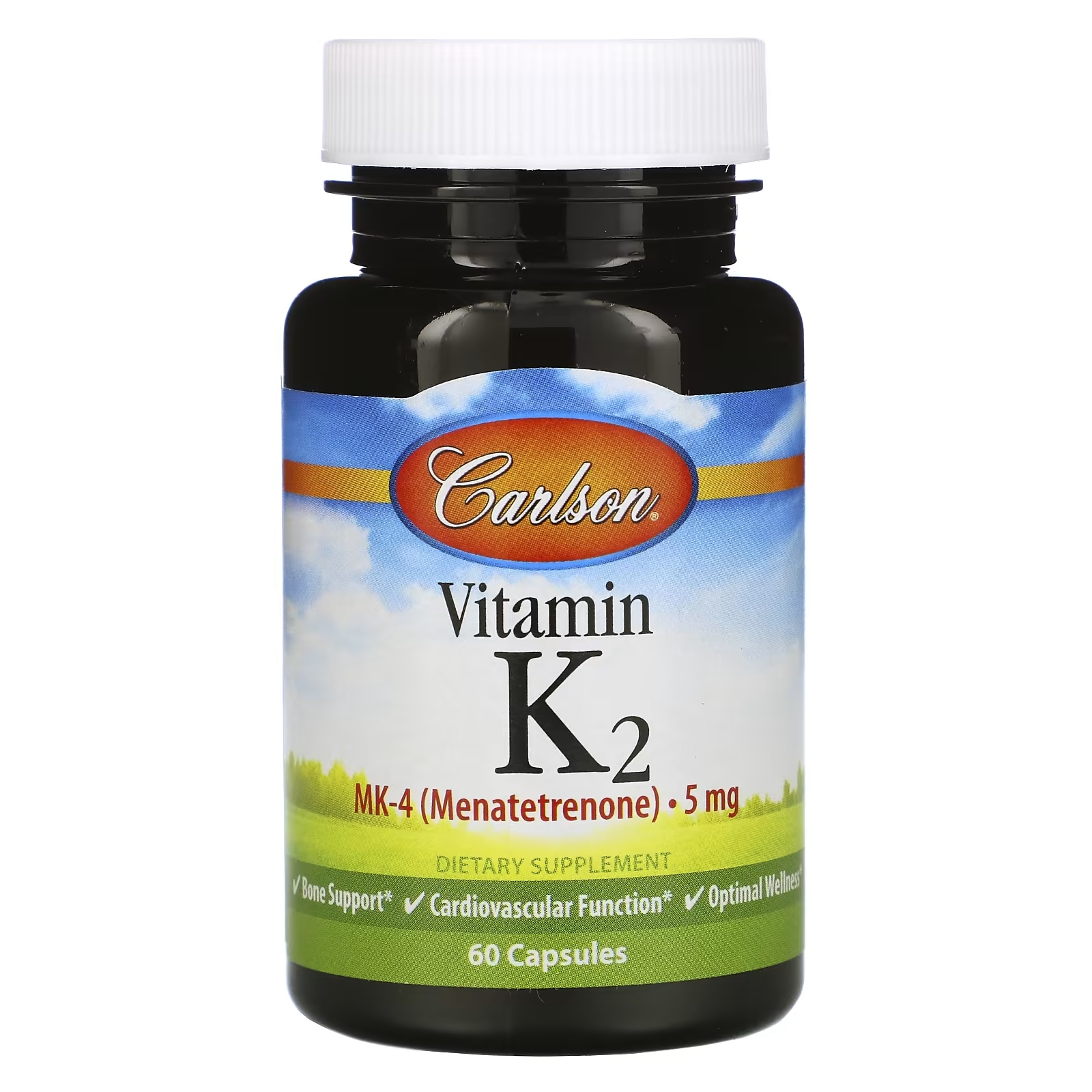 Витамин K2 Carlson, 60 капсул витамин d3 k2 carlson 120 вегетарианских капсул