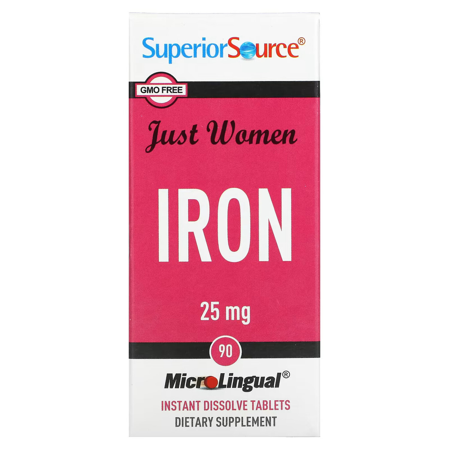 

Superior Source, Just Women, железо, 25 мг, 90 быстрорастворимых таблеток