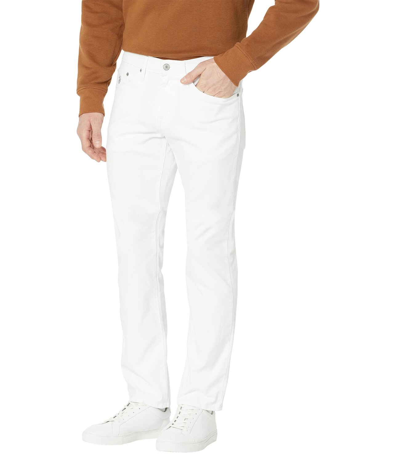 

Джинсы U.S. POLO ASSN., Slim Straight Stretch Five-Pocket Jeans in White