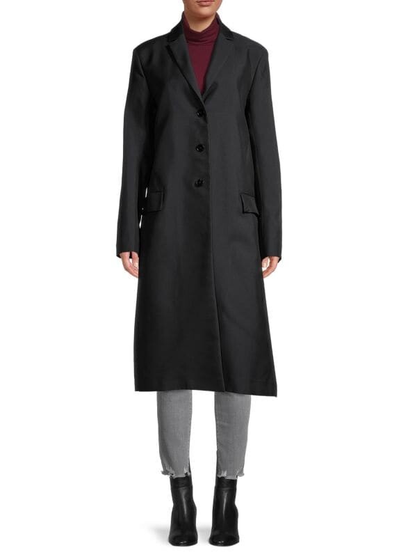 

Пальто Essential Jil Sander на пуговицах, темно-синий