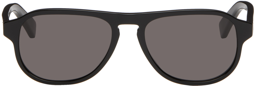 Черные солнцезащитные очки-авиаторы Bottega Veneta, цвет Black
