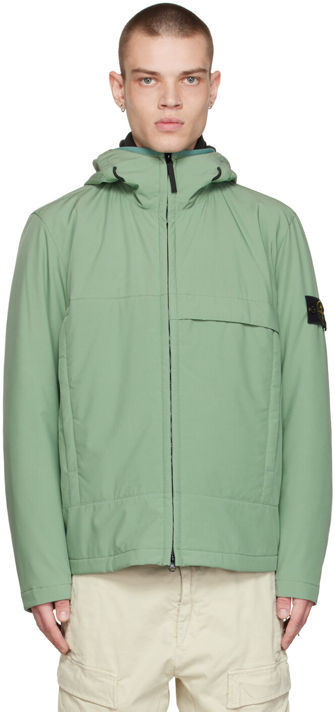 

Зеленая куртка Soft Shell-R Stone Island, Зеленый