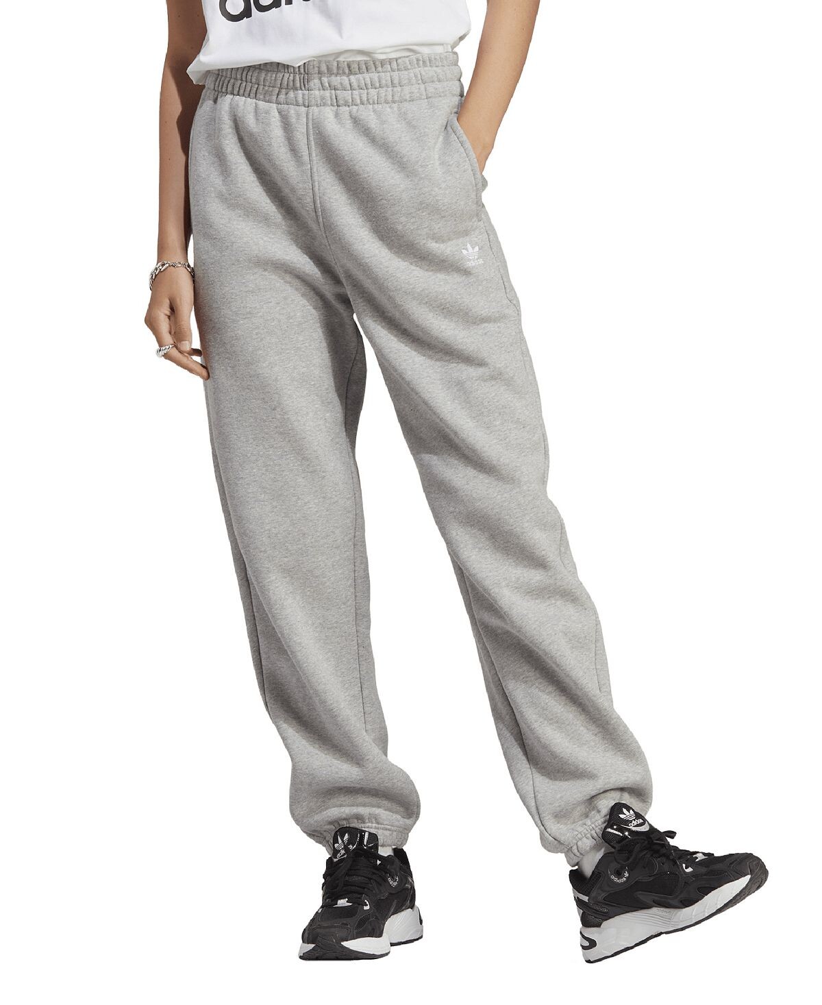 

Женские флисовые джоггеры essentials с высокой посадкой adidas, мульти, Серый