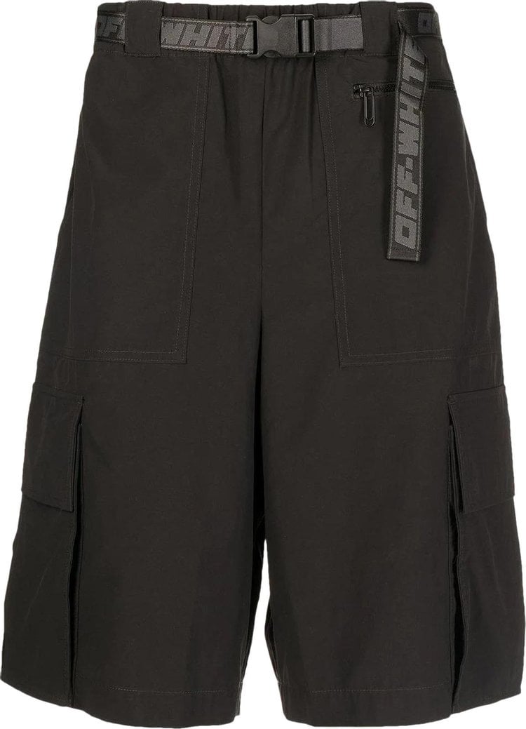 Шорты Off-White Industrial Cargo Shorts 'Dark Grey', серый - фото