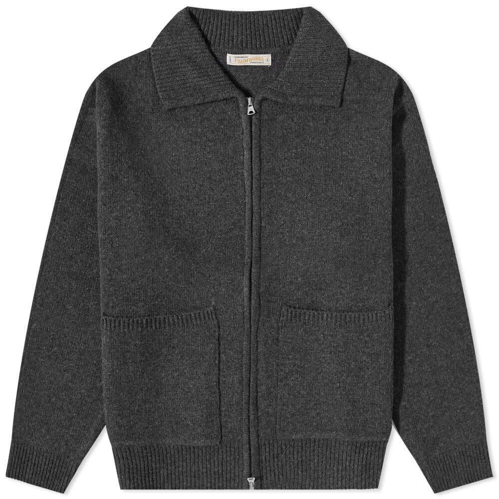 

Джемпер FrizmWORKS Wool Collar Zip Up Knit Cardigan, Серый