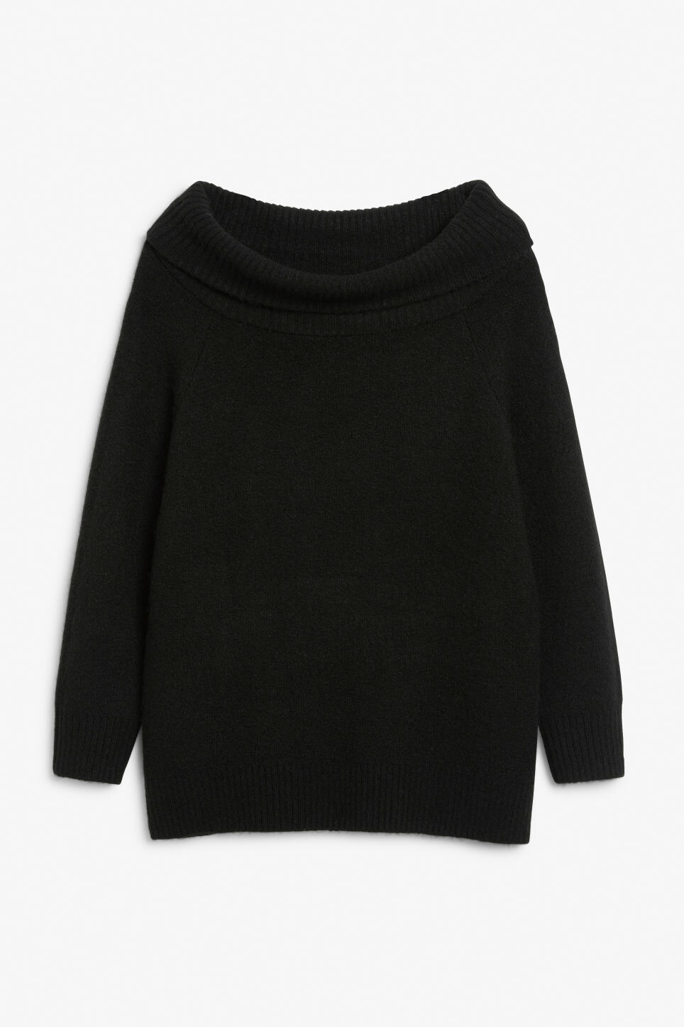 

Вязаный свитер Monki с открытыми плечами, черный