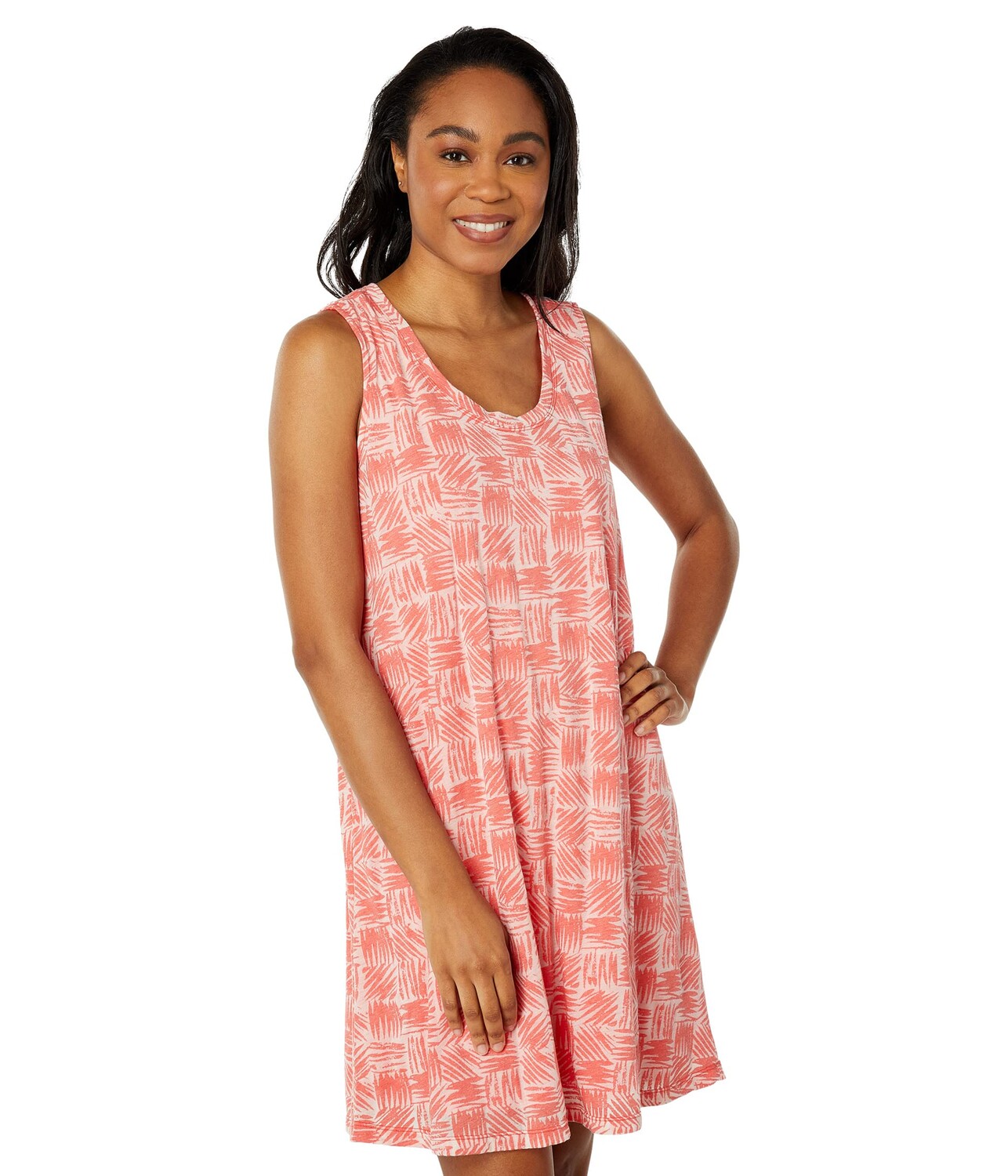 

Платье Mod-o-doc, Burnout Jersey Double Layer Tank Dress