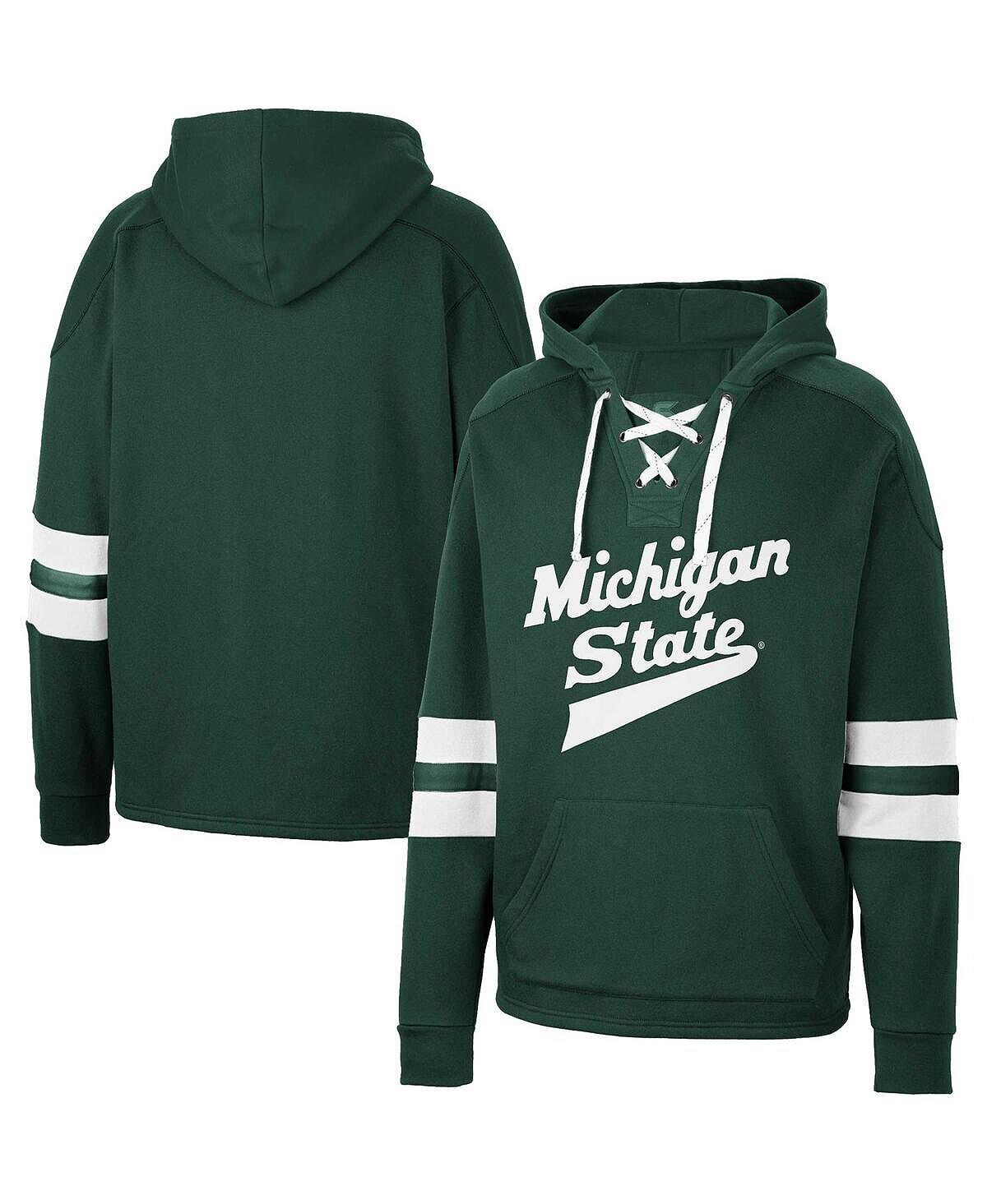 

Мужская зеленая толстовка с капюшоном michigan state spartans на шнуровке 4.0 Colosseum, зеленый