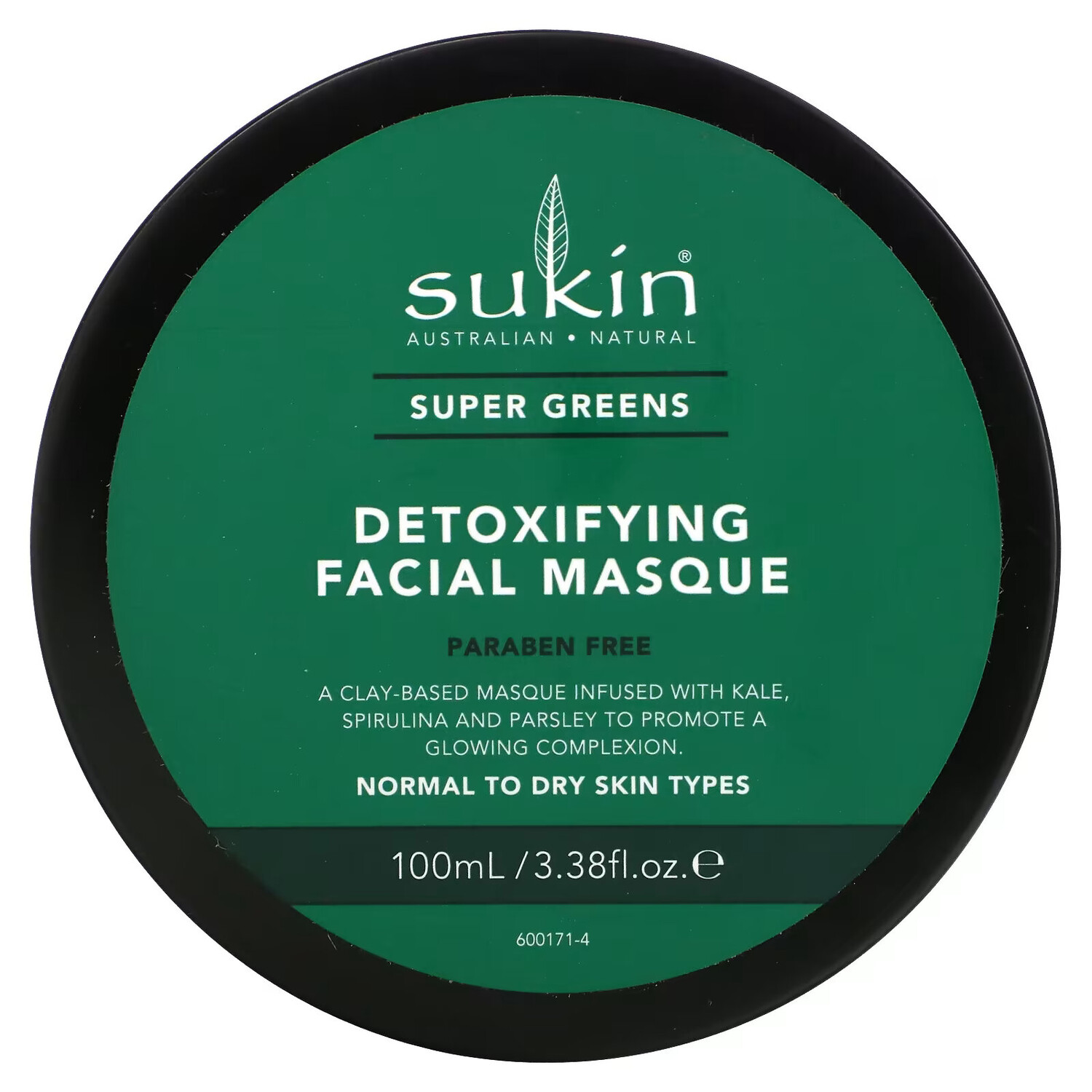 

Sukin, Super Greens, маска для лица для выведения токсинов, 100 мл (3,38 жидк. унции)