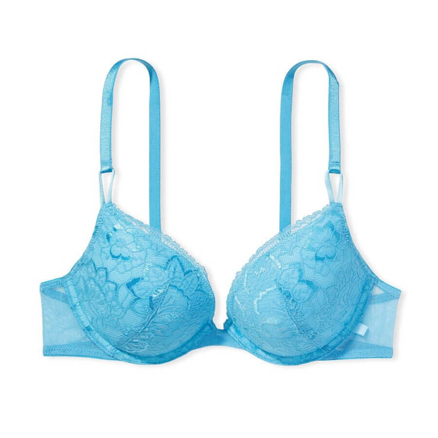

Бюстгальтер на косточках Victoria's Secret Sexy Tee Lace Push-Up, голубой