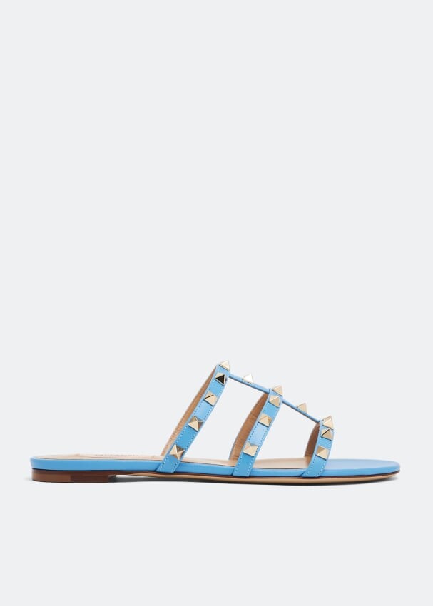 

Сандалии VALENTINO GARAVANI Rockstud flat sandals, синий