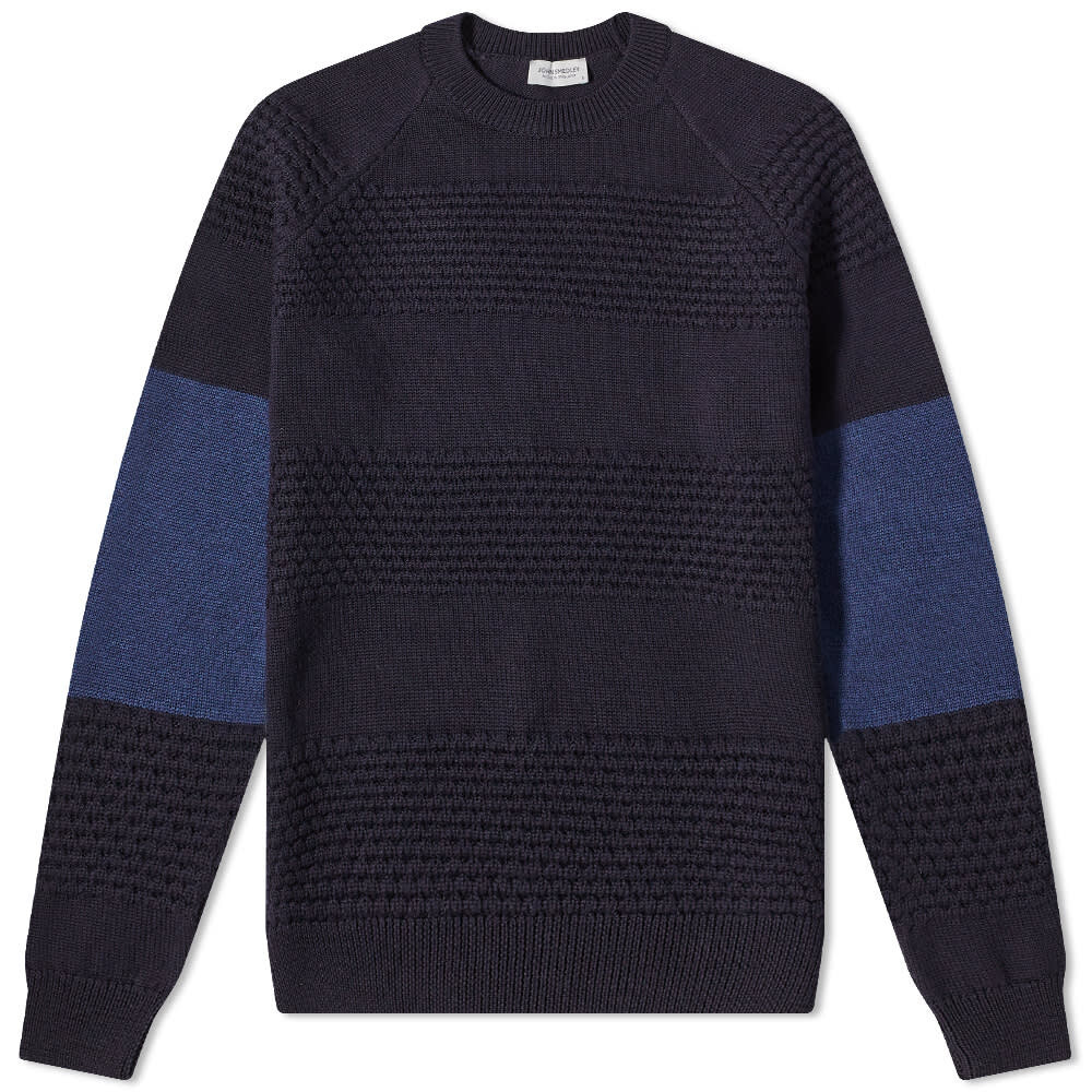 

Джемпер John Smedley Colour Block Textured Crew Knit, Черный
